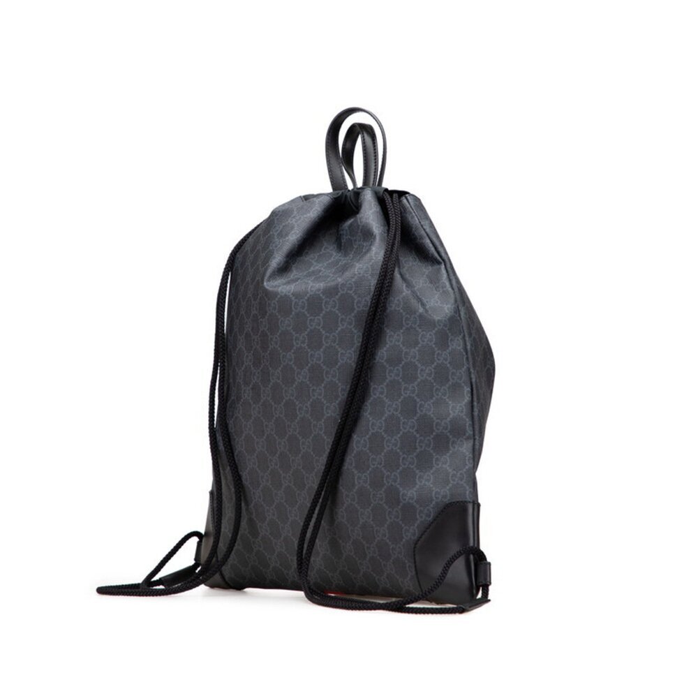 GUCCI Authentic Black Leather Backpack - Picture 2 of 9